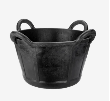 Bellota 37lt black rubber tub bucket 4 Handles