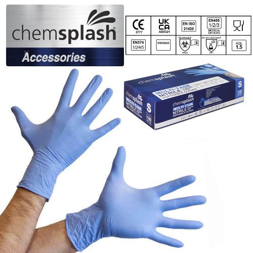 Box (100)  Blue Disposable Gloves Large