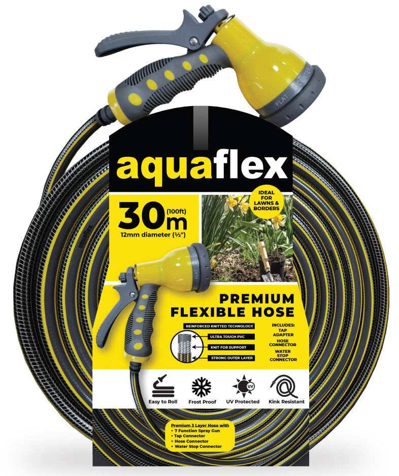 Aquaflex Premium 30M Knitted Garden Hose