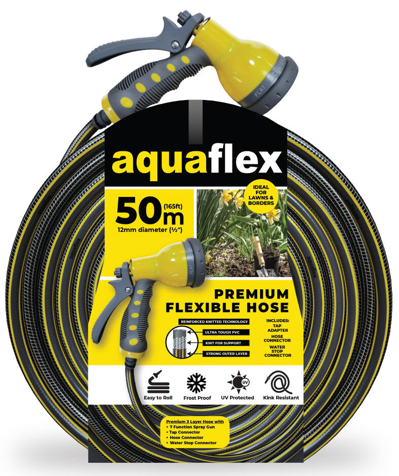 Aquaflex Premium 50M Knitted Garden Hose