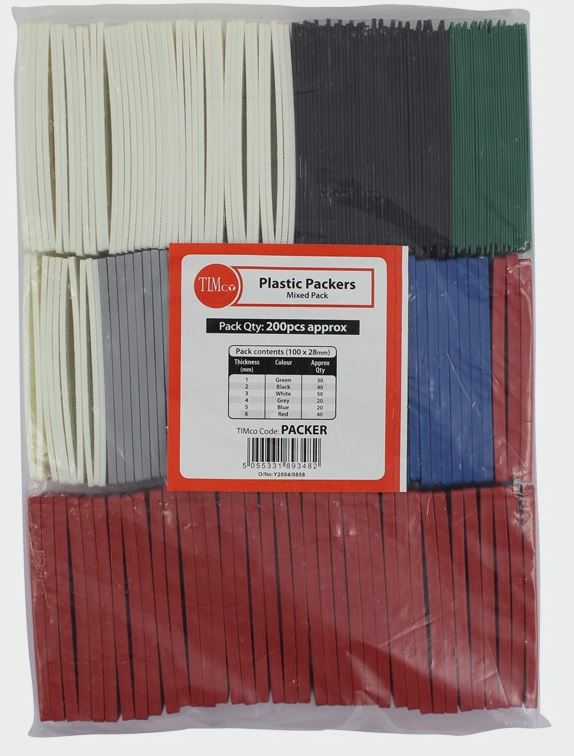 Timco Assorted Packers 1mm-6mm Bag 200