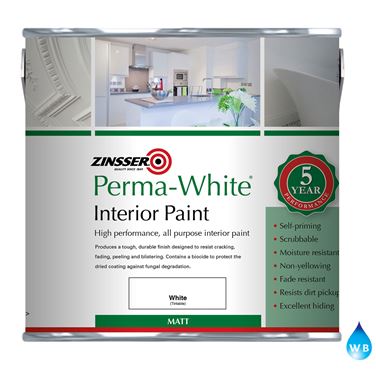 Zinsser Perma White Interior Matt Paint 5Lt