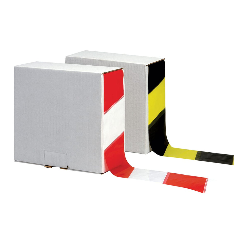 Warning Barrier Tape 70mm x 500m – Red/White