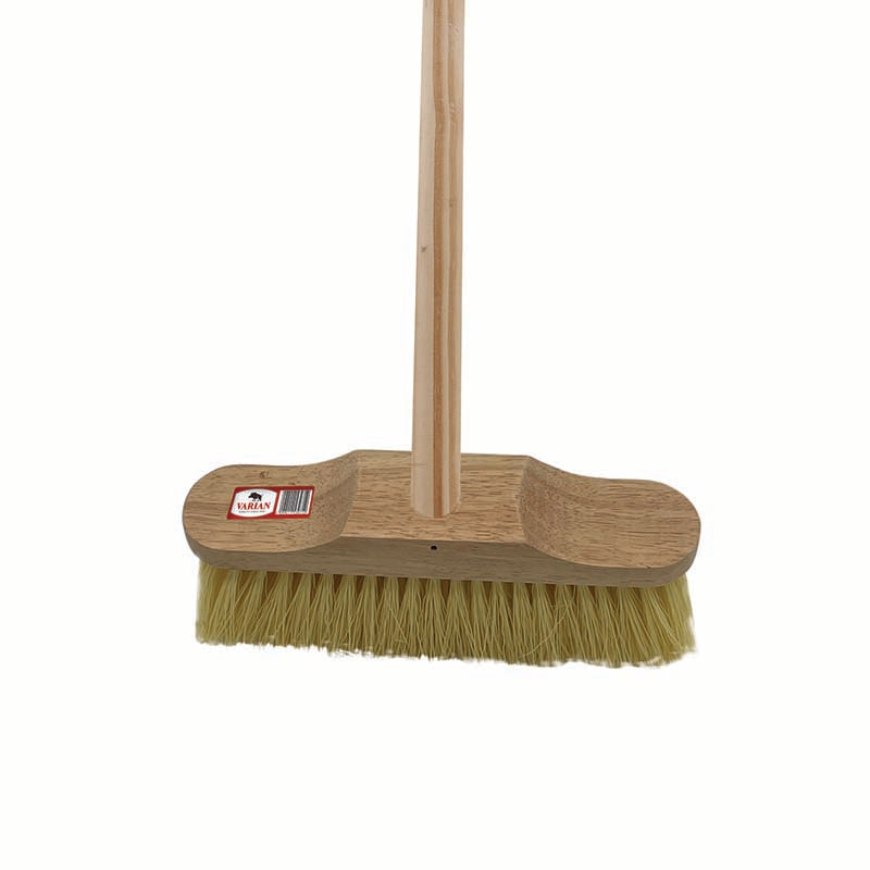 Varian 10″ Stiff Synthetic Sweeping Brush & Handle