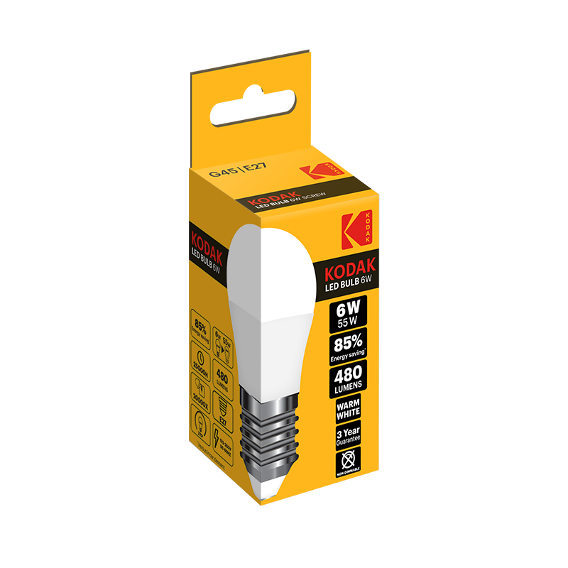 Kodak LED Golf G45 E27 Bulb Warm White