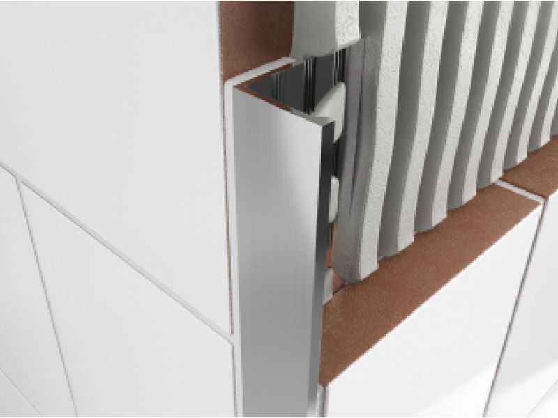 Tile Trim Silver Square Edge 12mm