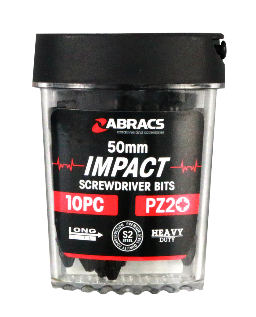 Abracs 50mm Impact S/D Bit - PZ2 (10pcs)