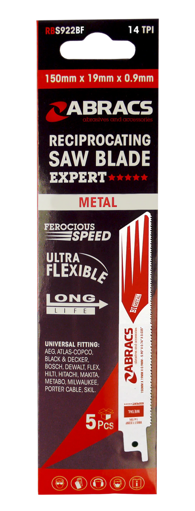 Abracs RECIPROCATING BLADES 150  - METAL (5)