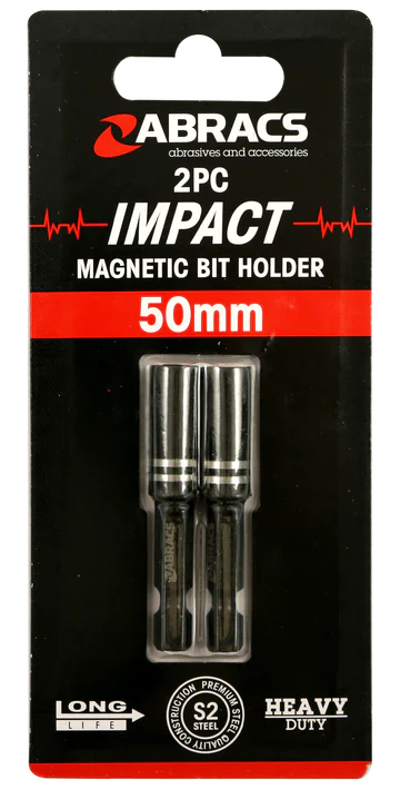Abracs 50mm Magnetic Bit Holder (2pc)