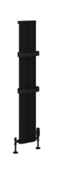Berlini Aluminium Radiator 1200x185 Black