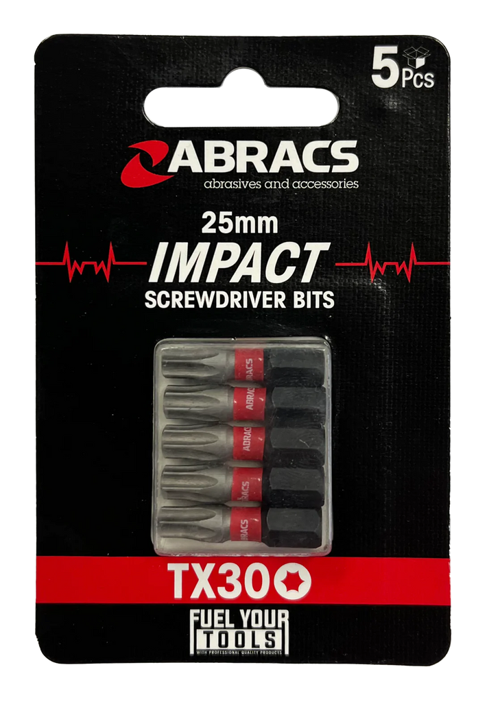 Abracs 25mm IMPACT S/D BIT - TX30 (5PC)