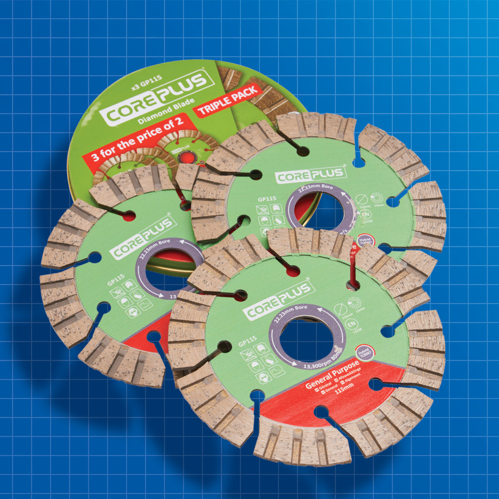 115MM DIAMOND BLADE TRIPLE PACK