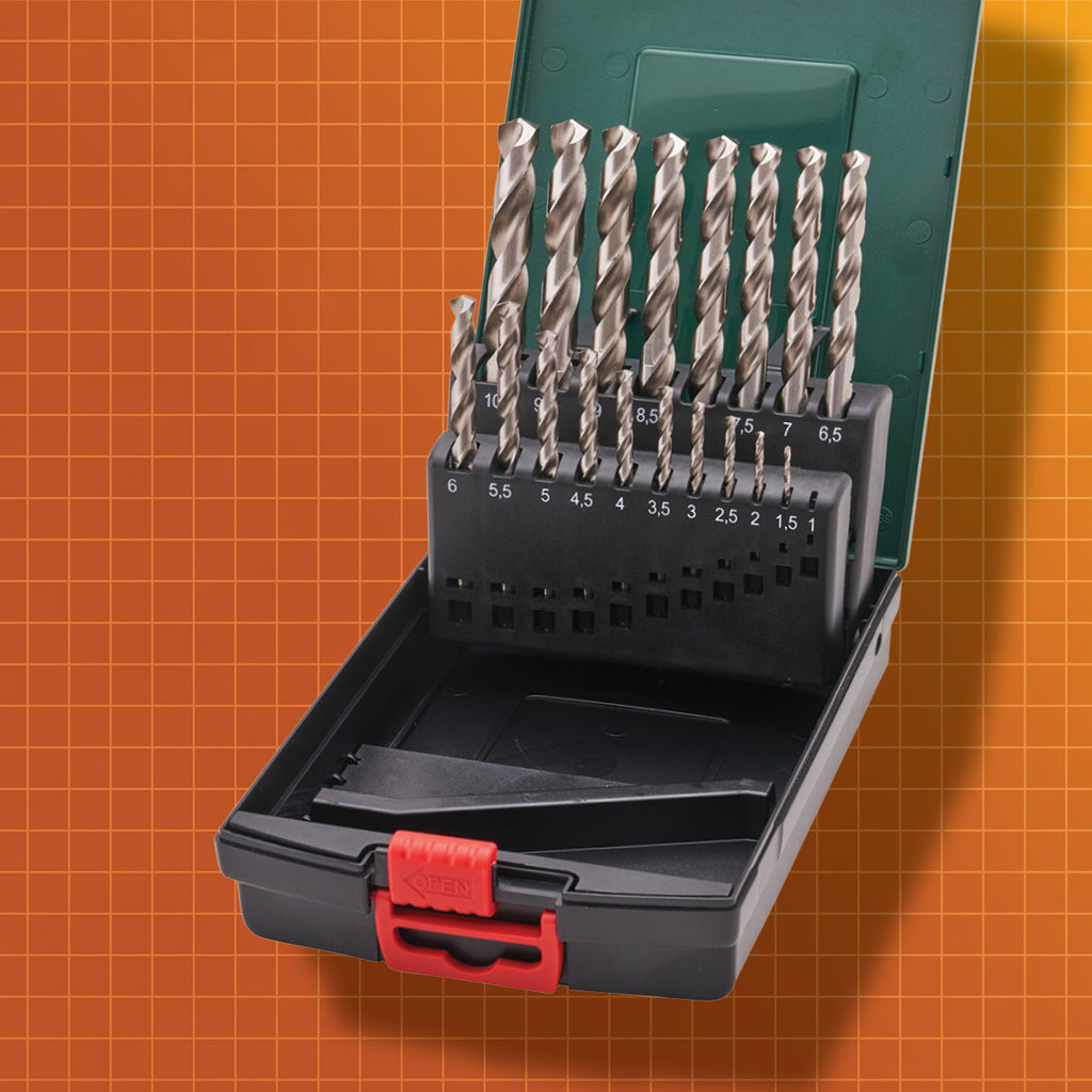 19 PIECE HSS DRILL BIT SET