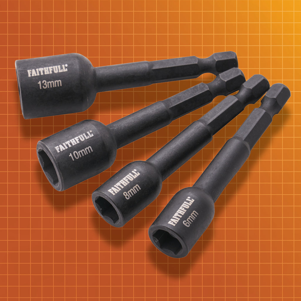 4 PIECE IMPACT NUT DRIVER SET