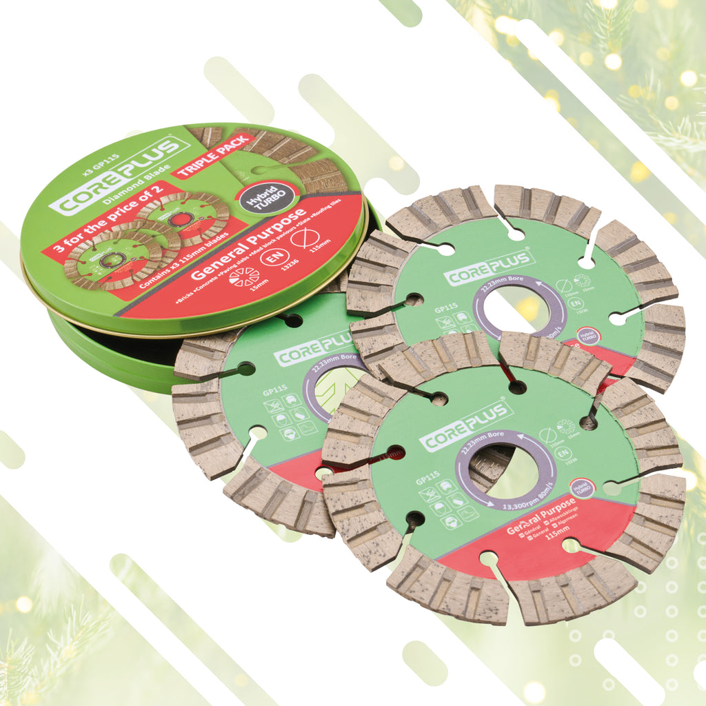 CORE PLUS 115MM DIAMOND BLADE TRIPLE PACK