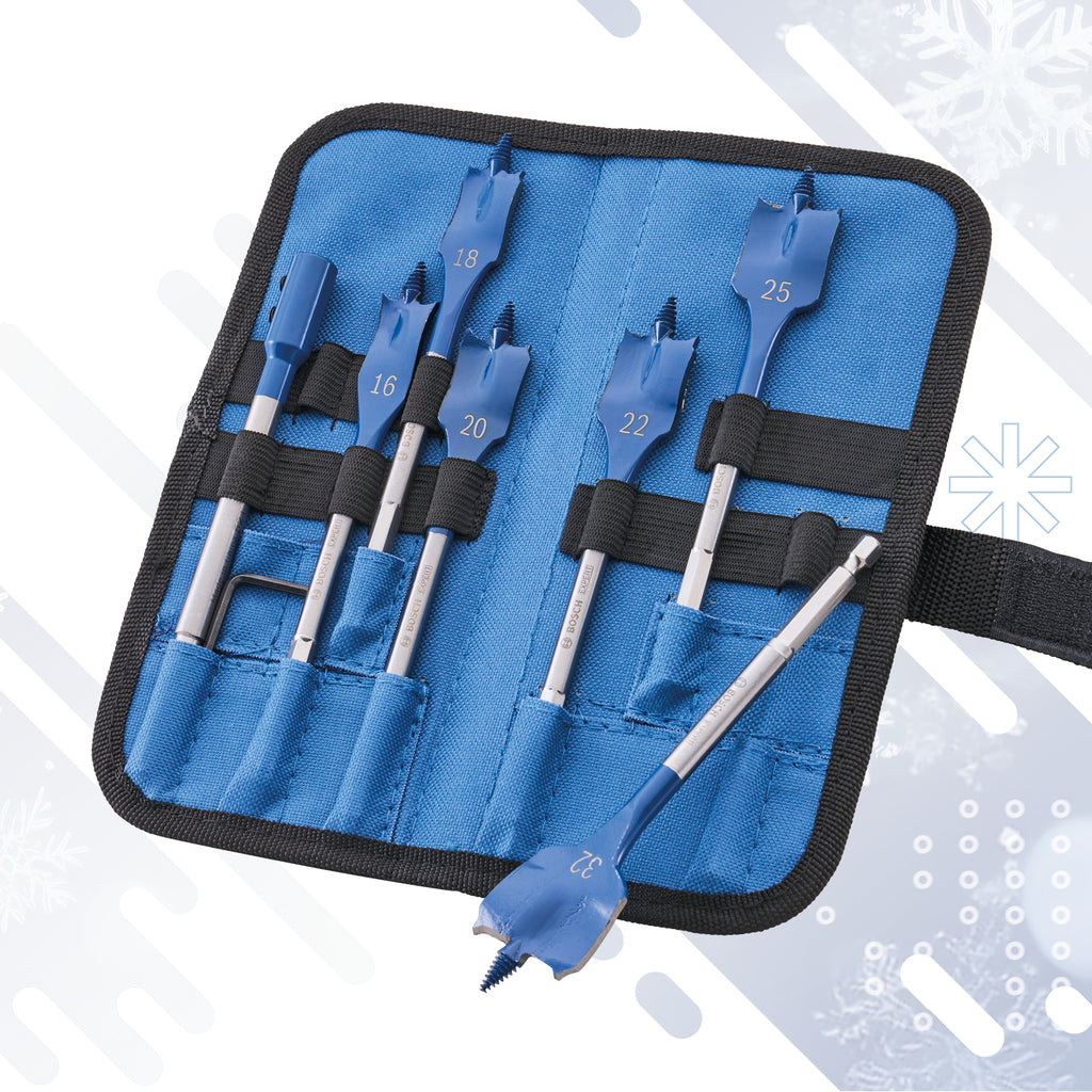 BOSCH 7 Piece Flat Bit Selfcut Speed Spade Set