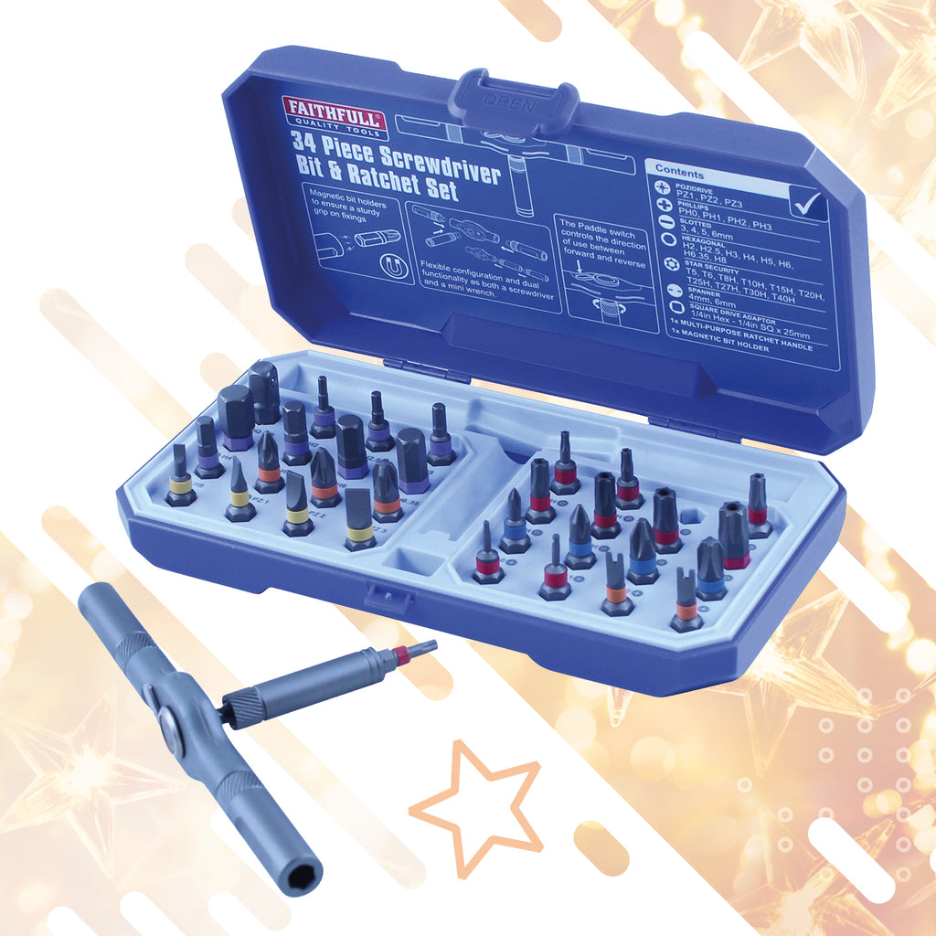FAITHFULL Multi-Palm Ratchet Driver Set