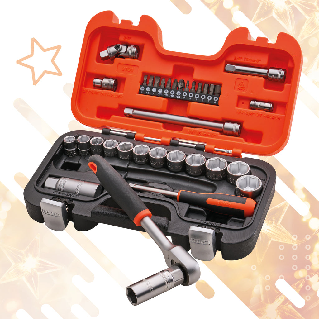 Bahco 1/4″ & 3/8″ DRIVE SOCKET SET 34 PIECE
