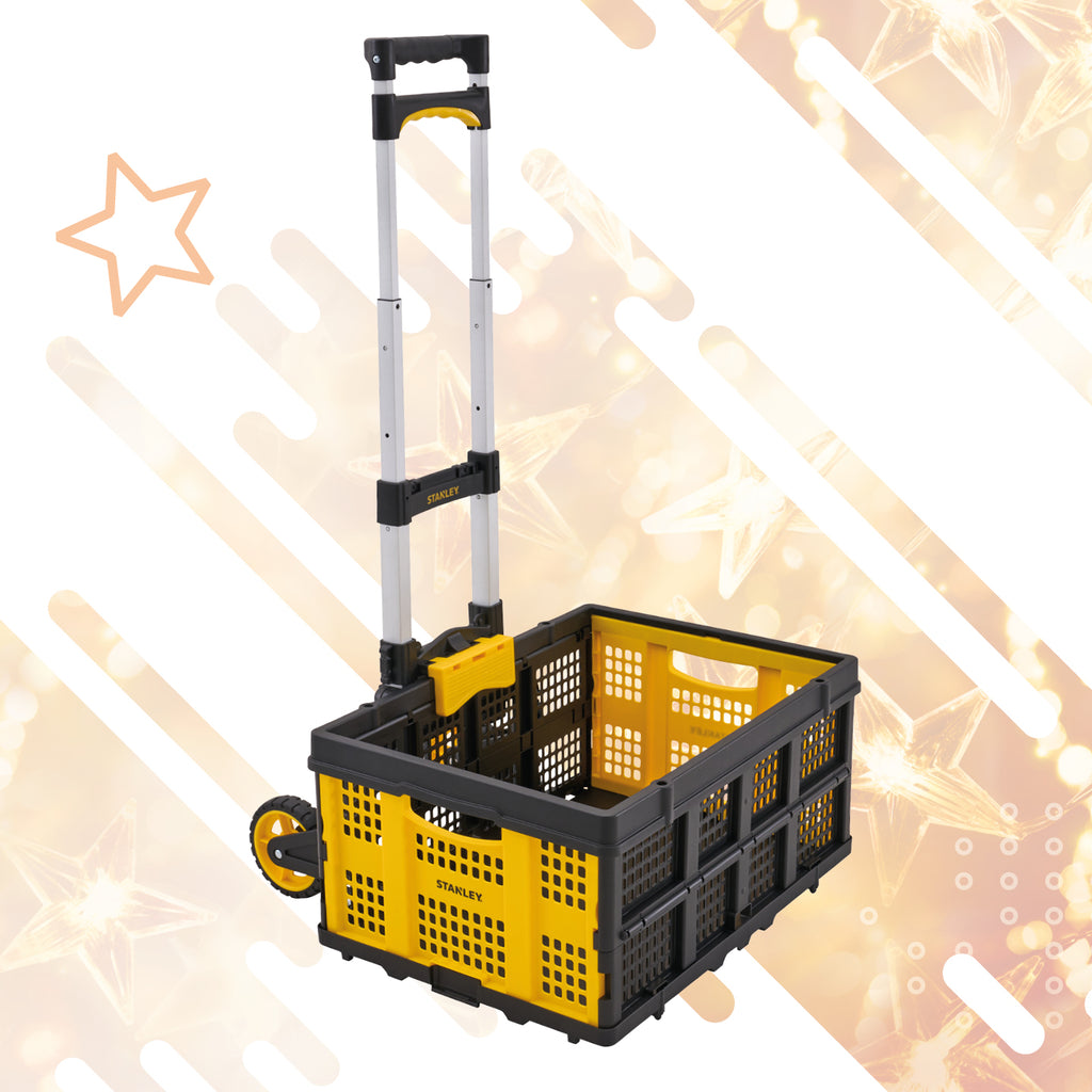 STANLEY FOLDING HAND TRUCK/TROLLEY WITH BASKET