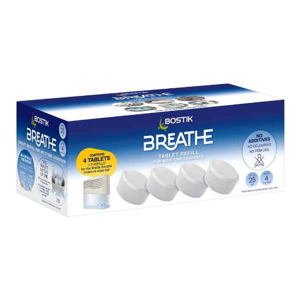 Breathe Home Dehumidifier Moisture Absorber Refill Pack 4