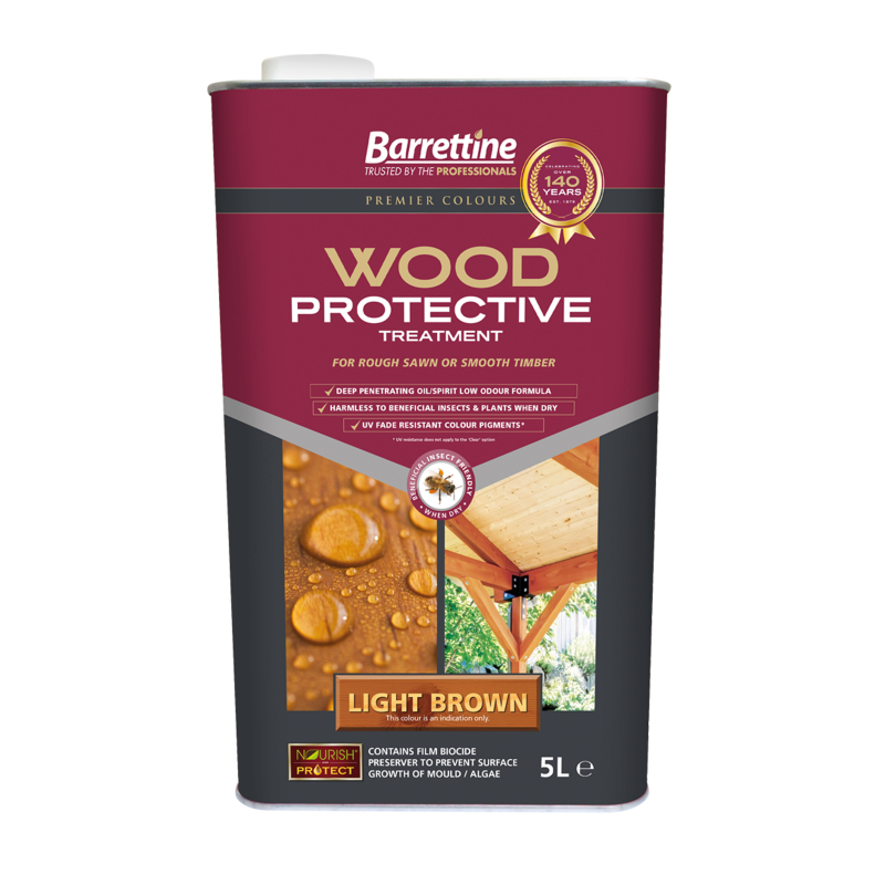 Barrettine Wood Protective Treatment Light Brown 5L