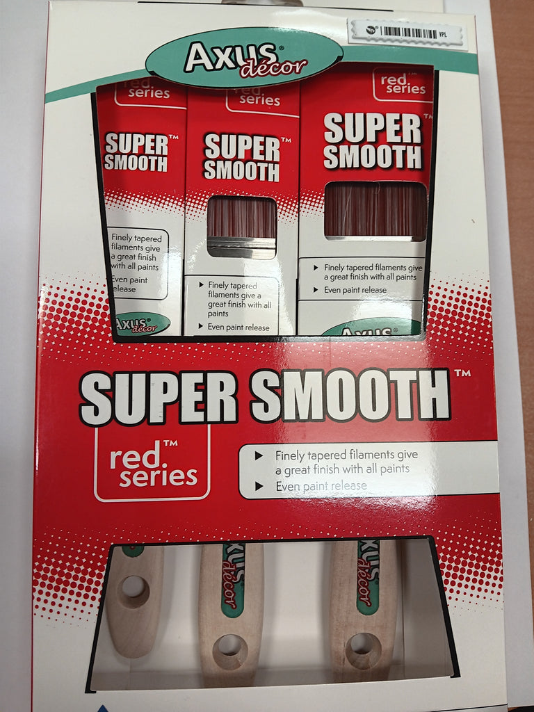 Axus Super Smooth 1" ,1 1/2" & 2" Paint Brush Set