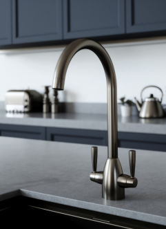 TWIN LEVER KITCHEN SINK MIXER  GUN METAL