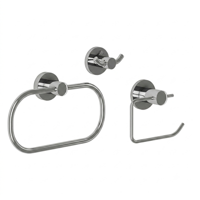 Tema Malmo Chrome 3 Pce Set Roll Ring & Hook
