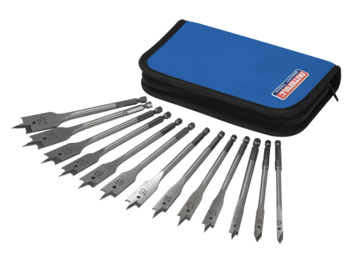 Faithfull Flat Bit Set, 13 Piece