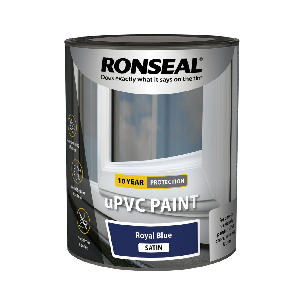 RONSEAL UPVC PAINT ROYAL BLUE SATIN 750ML