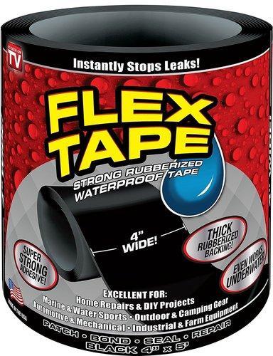 Flex Waterproof Tape Black 100mm x 1.5mt