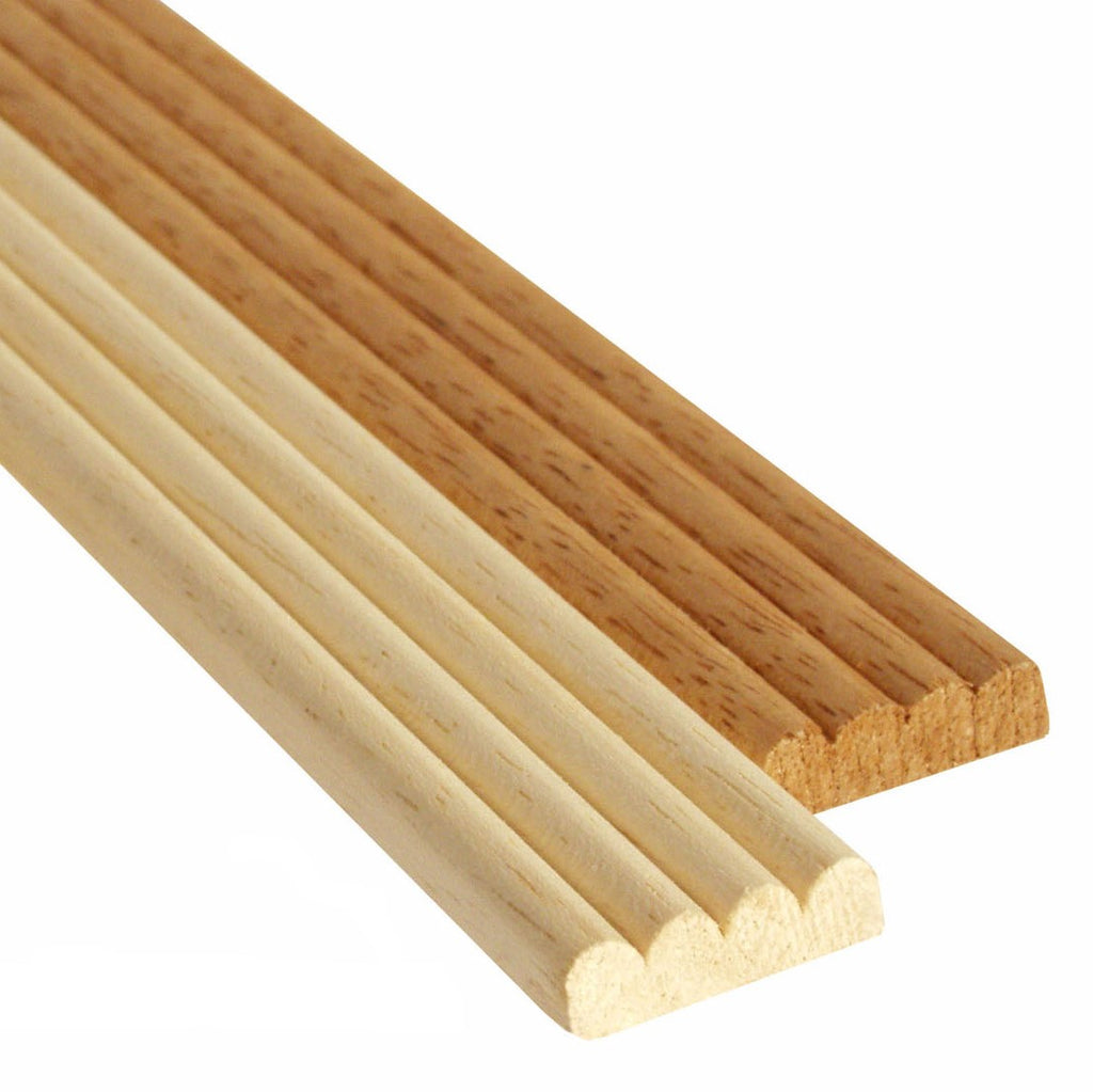W24	Whitewood Four Reed 21 x 6mm 2.4mt Wood Moulding