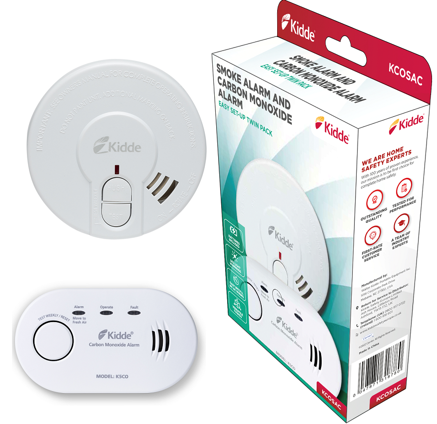 Kidde Home Safety Twin Smoke & Carbon Monoxide Alarm Pack