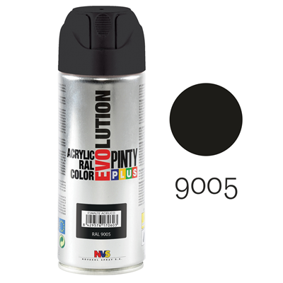 Pinty Plus Matt Black Evolution Aerosol Spray Paint 400ml