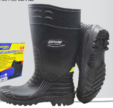 Wellington Boots Soft Toe Size 11 Black