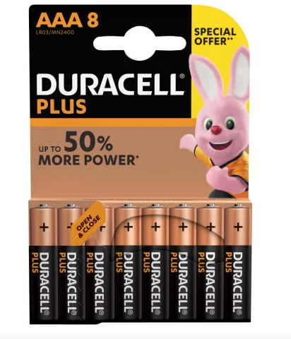 Duracell AAA Battery Pack 8