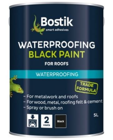 Bostik Black Bituminous Black Paint 5L