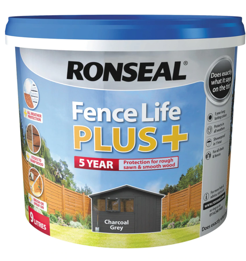 Ronseal Charcoal Grey Fence Life Plus  5L