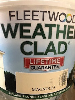 Fleetwood Weather clad Magnolia Masonry Paint 10 Litre