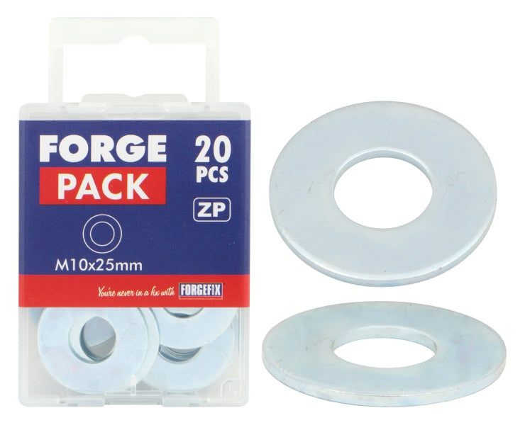 Forgepack Flat Washer M10x25mm (Pack20)