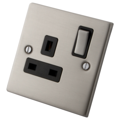 Stainless Steel Switched Socket 1 Gang 13 Amp