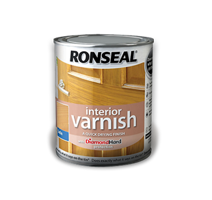 Ronseal Interior  Varnish 750ml Satin Med Oak
