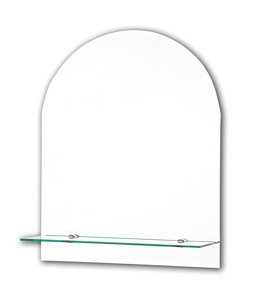 Tema Ensuite Bevelled Mirror Archtop with Shelf