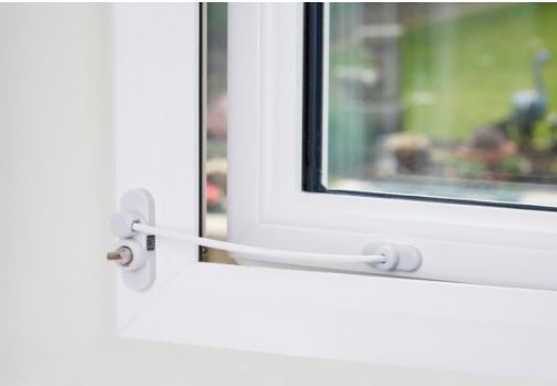 Window Cable Restrictor White Thumb Turn